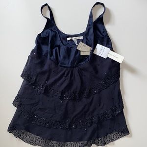 NWT DVF silk beaded tank